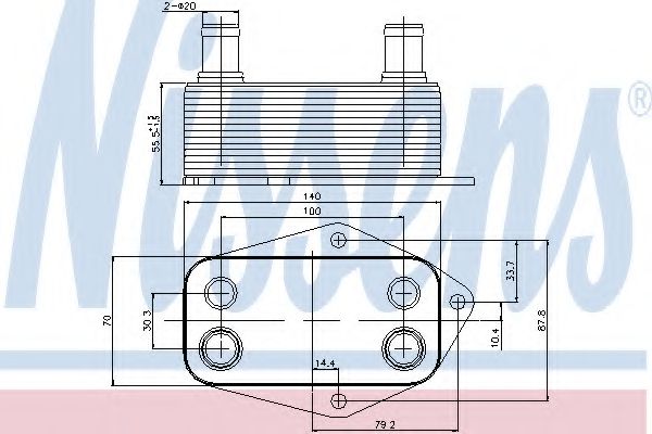 Imagine Radiator ulei, ulei motor NISSENS 90675