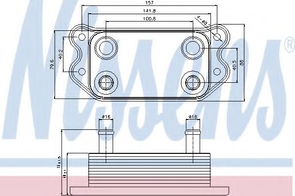 Imagine Radiator ulei, ulei motor NISSENS 90676