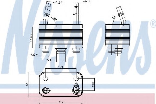 Imagine Radiator racire ulei, cutie de viteze automata NISSENS 90678