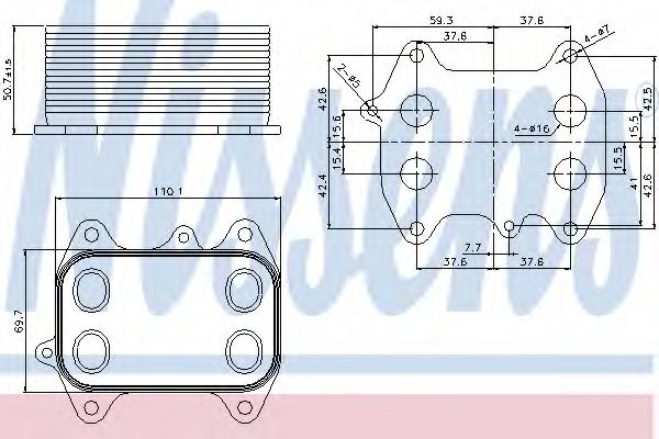 Imagine Radiator ulei, ulei motor NISSENS 90681