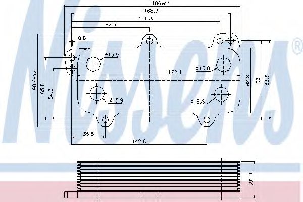 Imagine Radiator ulei, ulei motor NISSENS 90684