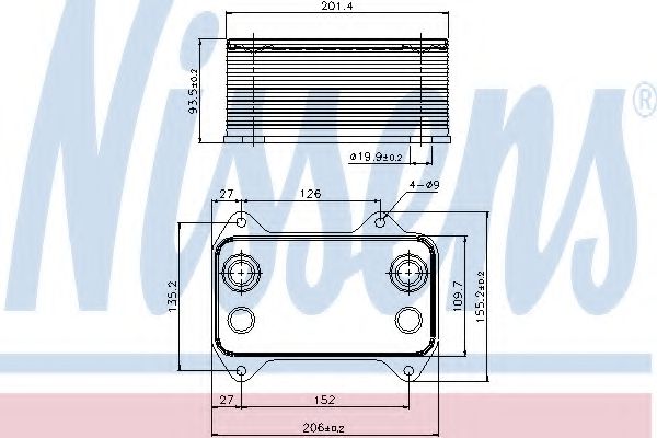 Imagine Radiator ulei, ulei motor NISSENS 90690