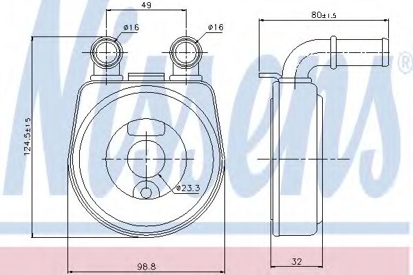 Imagine Radiator ulei, ulei motor NISSENS 90701