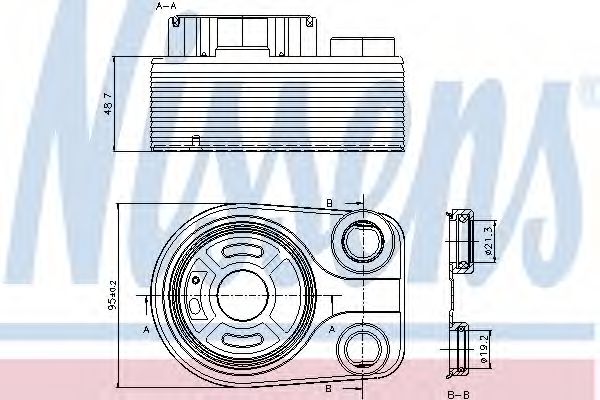 Imagine Radiator ulei, ulei motor NISSENS 90705