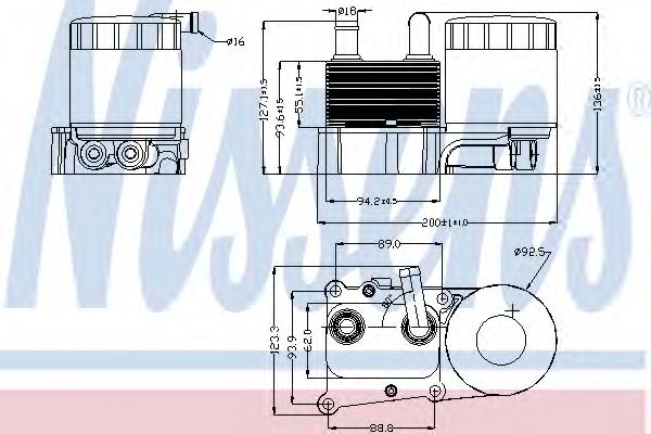 Imagine Radiator ulei, ulei motor NISSENS 90706