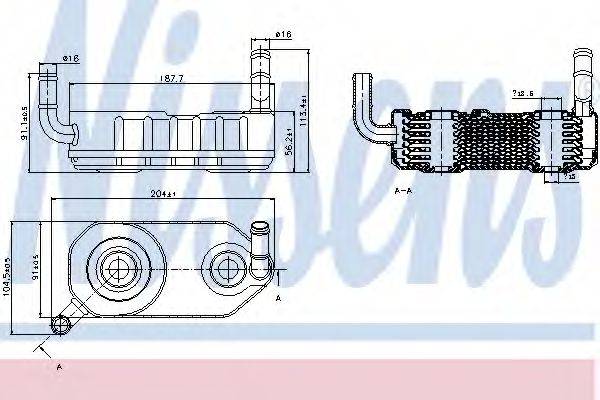 Imagine Radiator racire ulei, cutie de viteze automata NISSENS 90708