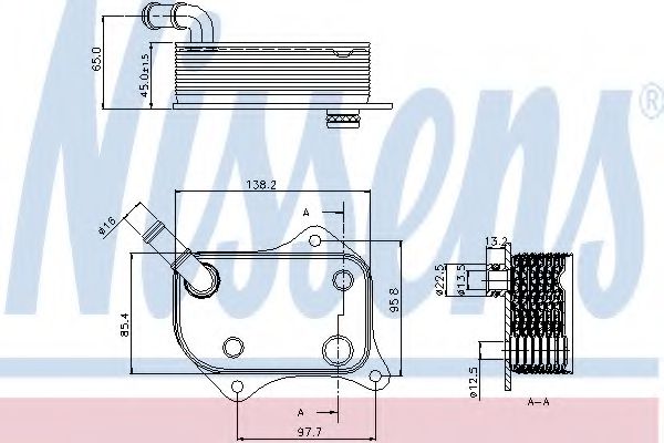 Imagine Radiator ulei, ulei motor NISSENS 90711