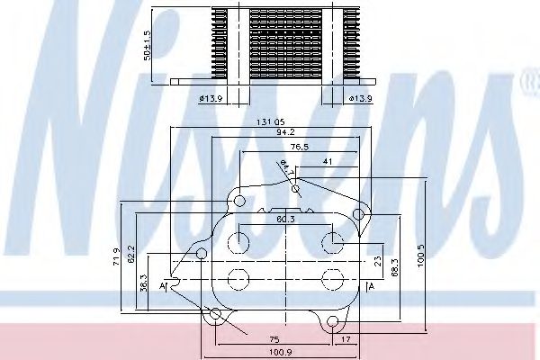 Imagine Radiator ulei, ulei motor NISSENS 90717