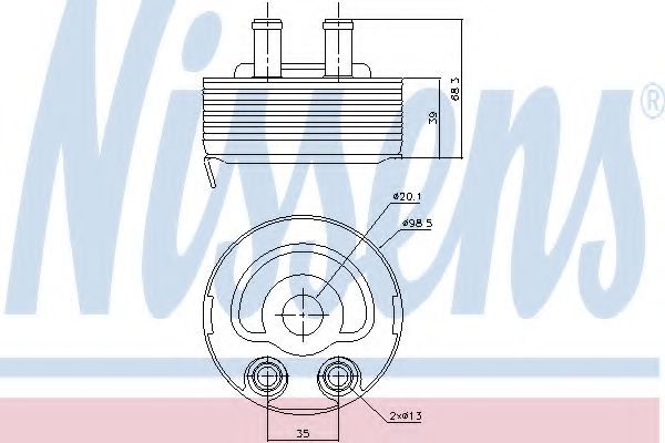 Imagine Radiator ulei, ulei motor NISSENS 90719