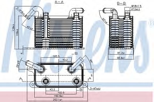 Imagine Radiator racire ulei, cutie de viteze automata NISSENS 90722