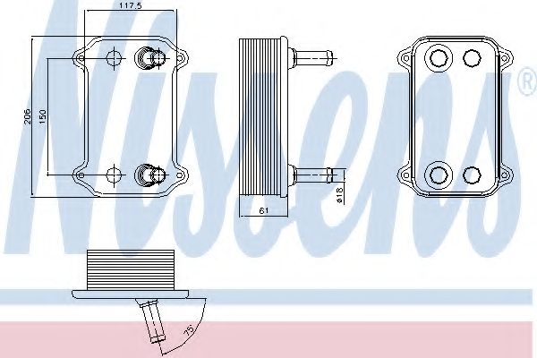 Imagine Radiator ulei, ulei motor NISSENS 90735