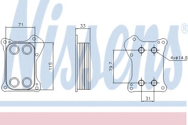 Imagine Radiator ulei, ulei motor NISSENS 90739