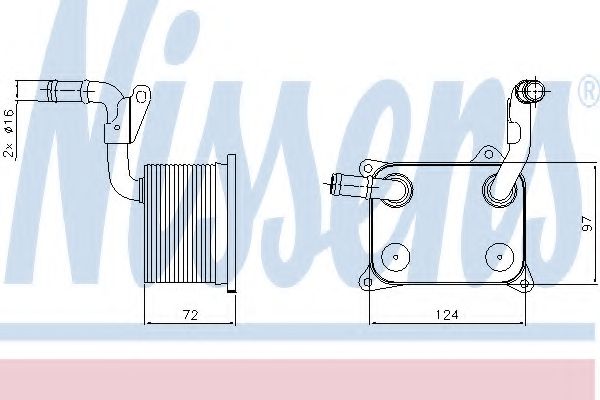 Imagine Radiator ulei, ulei motor NISSENS 90744