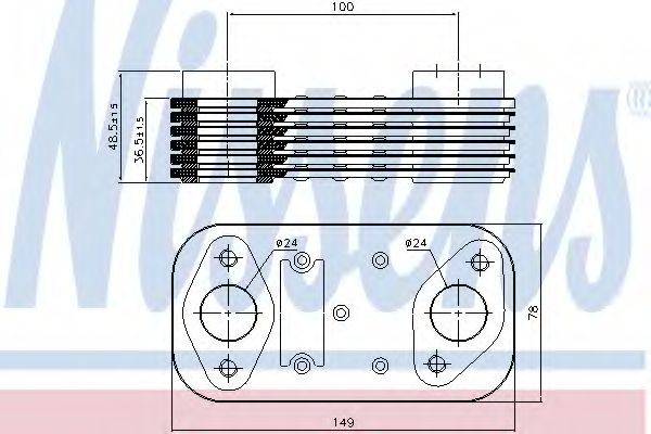 Imagine Radiator ulei, ulei motor NISSENS 90754