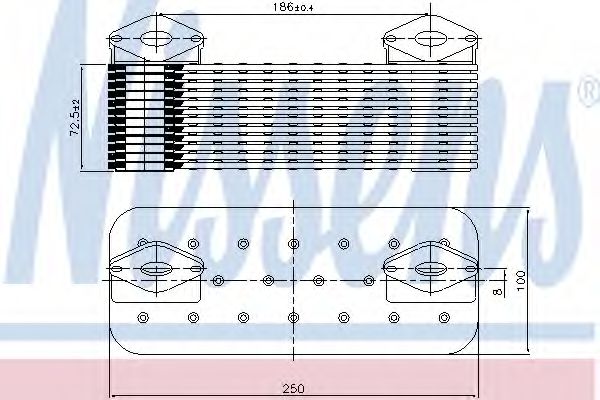 Imagine Radiator ulei, ulei motor NISSENS 90757