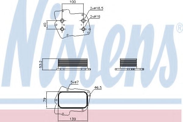 Imagine Radiator ulei, ulei motor NISSENS 90811