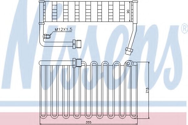 Imagine evaporator,aer conditionat NISSENS 92000