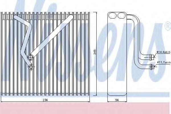 Imagine evaporator,aer conditionat NISSENS 92163