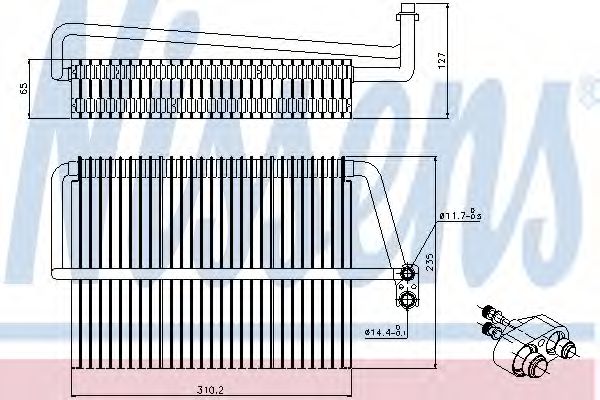 Imagine evaporator,aer conditionat NISSENS 92300