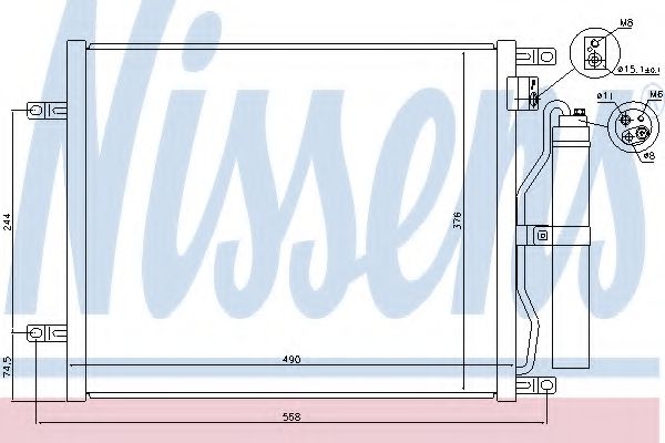 Imagine Condensator, climatizare NISSENS 940070