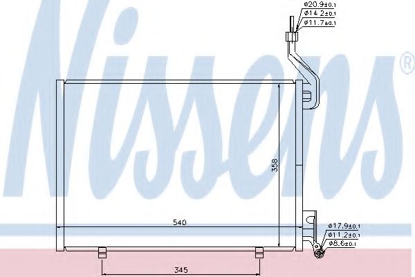 Imagine Condensator, climatizare NISSENS 940107