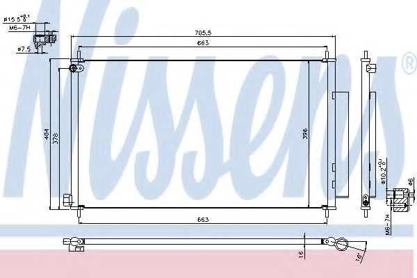 Condensator, climatizare NISSENS 940354