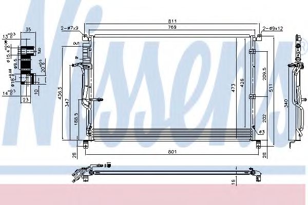 Condensator, climatizare NISSENS 940451