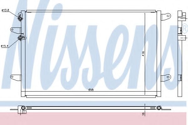 Condensator, climatizare NISSENS 940491