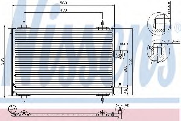 Imagine Condensator, climatizare NISSENS 94534