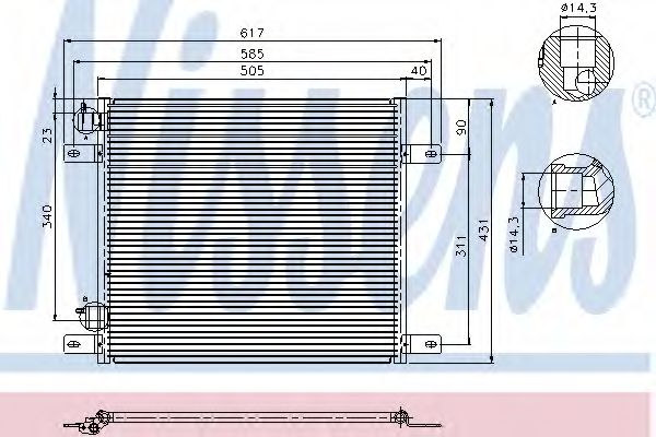 Imagine Condensator, climatizare NISSENS 94800