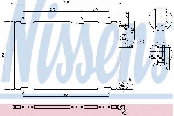 Imagine Condensator, climatizare NISSENS 94855