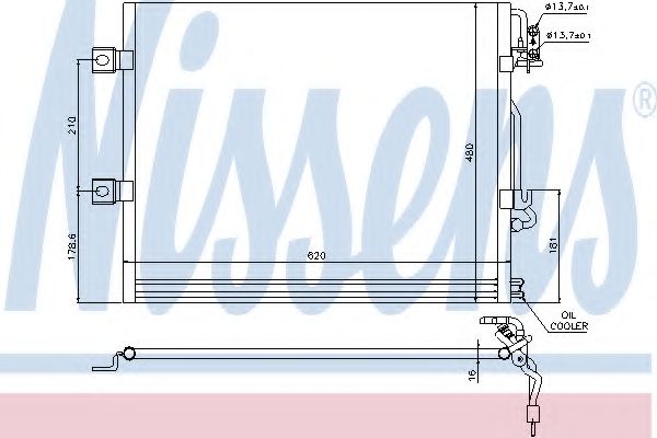 Imagine Condensator, climatizare NISSENS 94858