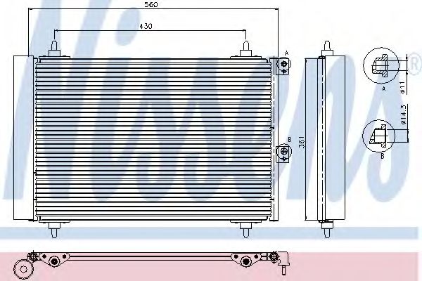 Imagine Condensator, climatizare NISSENS 94870