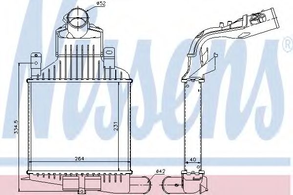 Imagine Intercooler, compresor NISSENS 96591