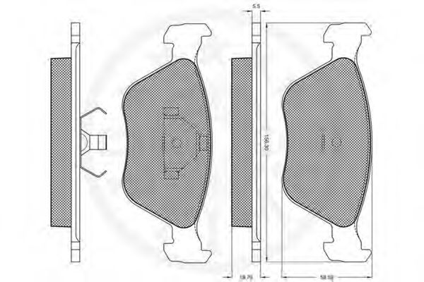 Imagine set placute frana,frana disc OPTIMAL 10042