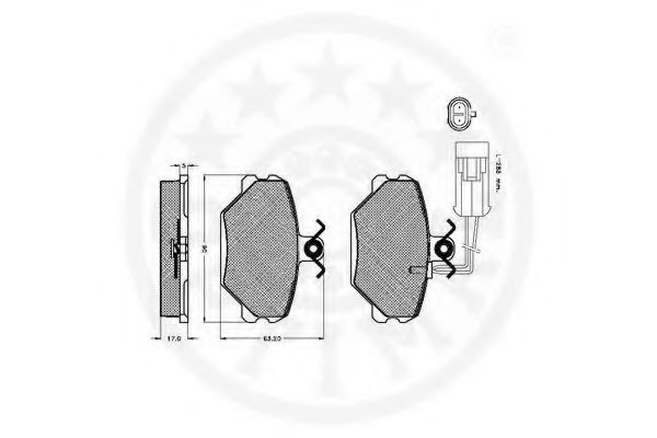 Imagine set placute frana,frana disc OPTIMAL 10070