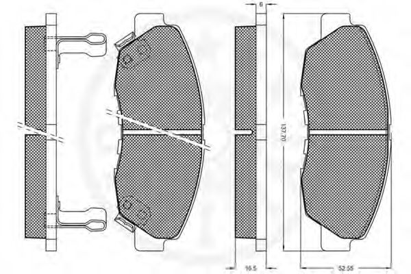 Imagine set placute frana,frana disc OPTIMAL 10133