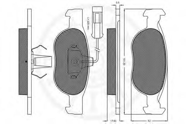 Imagine set placute frana,frana disc OPTIMAL 10140