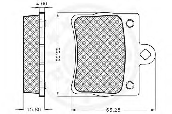 Imagine set placute frana,frana disc OPTIMAL 10169