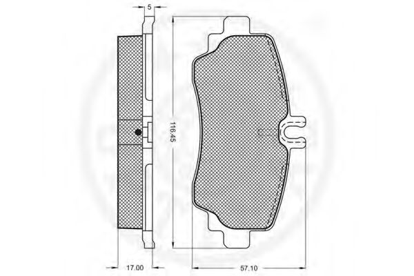 Imagine set placute frana,frana disc OPTIMAL 10205