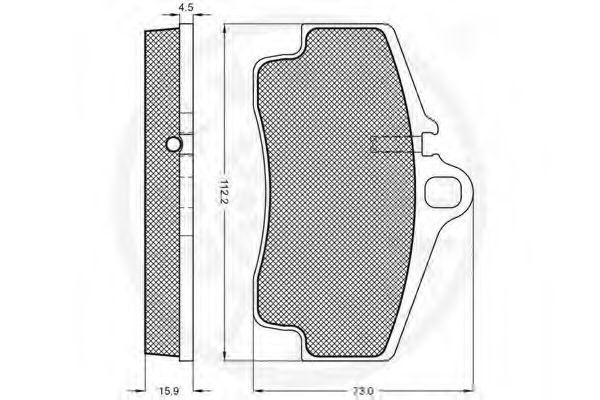 Imagine set placute frana,frana disc OPTIMAL 10213