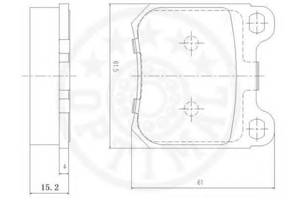 Imagine set placute frana,frana disc OPTIMAL 10217