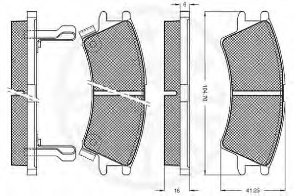 Imagine set placute frana,frana disc OPTIMAL 10261