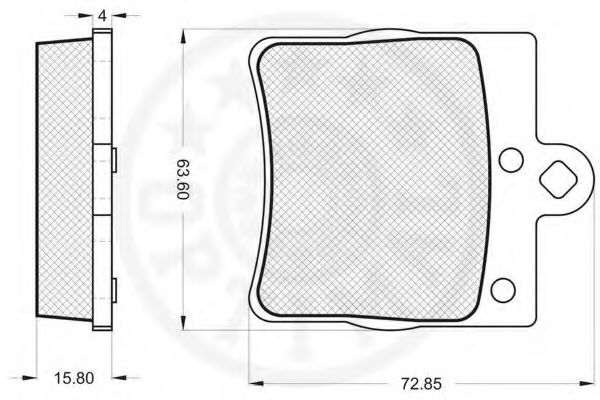 Imagine set placute frana,frana disc OPTIMAL 10271