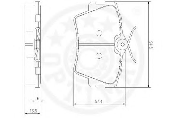 Imagine set placute frana,frana disc OPTIMAL 10277