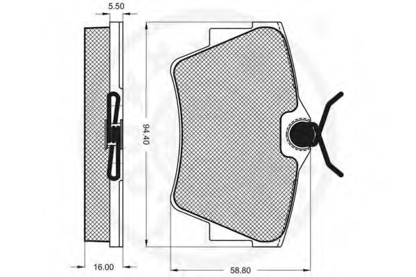 Imagine set placute frana,frana disc OPTIMAL 10307