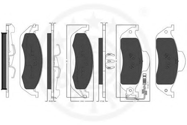 Imagine set placute frana,frana disc OPTIMAL 10314