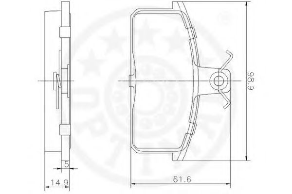 Imagine set placute frana,frana disc OPTIMAL 10332