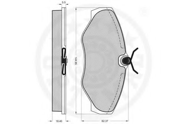 Imagine set placute frana,frana disc OPTIMAL 12014