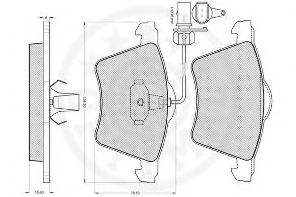 Imagine set placute frana,frana disc OPTIMAL 12018